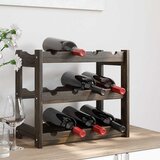  Stalak za vino za 12 boca crni od masivne borovine | shoptok.hr