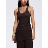 Reserved Asimetrična bluza - tamnosmeđe | shoptok.hr