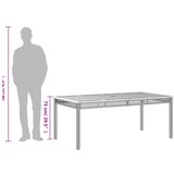  Vrtni stol sivi 180 x 90 x 75 cm od poliratana i drva bagrema | shoptok.hr