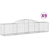  Lučne gabionske košare 9 kom 300x50x60/80 cm pocinčano željezo | shoptok.hr