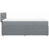  Okvir kreveta s oprugama i madrac svjetlosivi 90x200cm tkanina | shoptok.hr