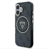 Guess IML 4G Glitter and Triangle Logo MagSafe Zadní Kryt pro iPhone 16 Black Ovitek za telefon Vijolična | Shoptok.si