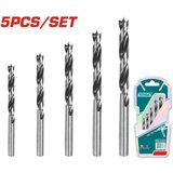 Total 5-delni set burgija za drvo, 3-8mm TACSD7055 Cene