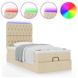  Otomanski okvir kreveta s madraca krem 90x190cm od tkanine | shoptok.hr