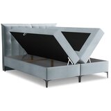 Makamii svetlo modra boxspring postelja s prostorom za shranjevanje 160x200 cm mikana – | Shoptok.si