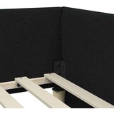 vidaXL Kutni okvir kreveta s uzglavljem Crna 100 x 200 cm | shoptok.hr