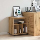 vidaXL Omarica na kolesih artisan hrast 60x45x60 cm inženirski les | Shoptok.si