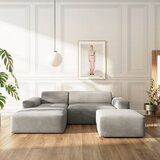 Rodier Siv tabure iz rebrastega žameta Villet – | Shoptok.si