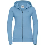 RUSSELL Blue women's sweatshirt with hood and zipper Authentic