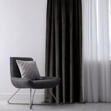 Restilo Crna zavjesa za djelomično zamračenje od samta 140x270 cm Eyelets – | shoptok.hr