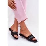 Boto Flat Ladies Slippers With Strap And Buckle Black Zilina | shoptok.hr