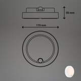 BRILO LED punjivo spoljašnje zidno svetlo sa senzorom LED/4W/5V 4400 mAh IP44 belo | Eponuda.com
