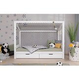 MID.YOU Postelja S Predalom Soccer, Bela, Pravi Les, 90x200cm | Shoptok.si
