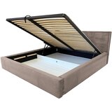 MID.YOU OBLAZINJENA POSTELJA 180 cm x 200 cm , les, tekstil, leseni material svetlo rjava | Shoptok.si