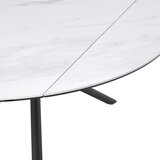 MID.YOU Jedilna Miza Tiana Raztegljiva, Bela, Steklo | Shoptok.si