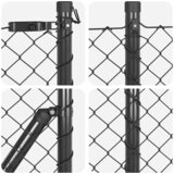  Ograde od lanca s betonskom podlogom 25 x 0,8 m Siva Mreža | shoptok.hr