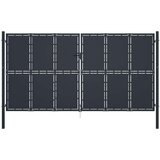 vidaXL Vrtna vrata iz jekla 400x200 cm antracitna | Shoptok.si