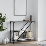 vidaXL Konzolna mizica siva sonoma 88,5x30x75 cm inženirski les | Shoptok.si