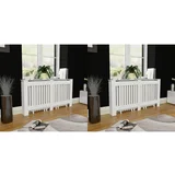  Pokrovi za radiatorje 2 kosa mdf 152 cm beli