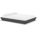  Posteljni okvir siv iz trdnega lesa 135x190 cm 4FT6, (20648402) | Shoptok.si
