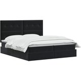  Krevet s od storage s uzglavljem Crna 180 x 200 cm Baršun | shoptok.hr