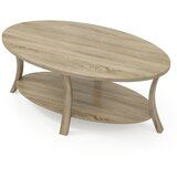 Costway Ovalna mizica s polico Enostavna mizica za dnevno sobo, (5000081596) Cene