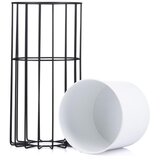Metalna saksija LOFT 42x20 cm crna/bela | Eponuda.com