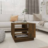 vidaXL stolić za kavu boja dimljenog hrasta 55 x 55 x 43 cm od iverice Cijene