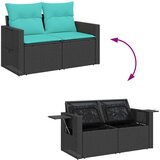  9-dijelni set vrtnih sofa poliratan i bagrem s jastucima sivi | shoptok.hr