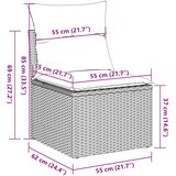  2-dijelni set vrtnih sofa s jastucima crni od poliratana bagrem | shoptok.hr