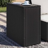  Vrtni stol sa staklenom pločom crni 58x27,5x55 cm od poliratana | shoptok.hr