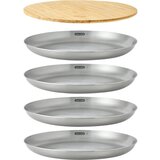 Black + Blum Krožniki v kompletu 4 ks iz nerjavečega jekla v srebrni barvi ø 25,5 cm – | Shoptok.si