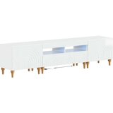  3-dijelni LED TV kabinet Bijela visokog sjaja Konstruirano drvo | shoptok.hr