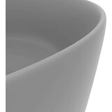 vidaXL Luksuzni okrugli umivaonik mat svjetlosivi 40 x 15 cm keramički | shoptok.hr