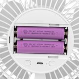  LED Punjiv stoni ventilator sa LED osvetljenjem LED/3W/5V USB 2400 mAh bela | Eponuda.com