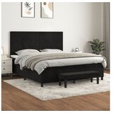 vidaXL Krevet s oprugama i madracem crni 180x200 cm baršunasti | shoptok.hr