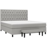  Krevet box spring s madracem svjetlosiva 160x200 cm tkanina | shoptok.hr