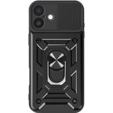 Oem Mayaxess, Šokotesna prevleka z magnetnim obročem Black Mayaxess za iPhone 16 Plus, Črna, (5000193357) | Shoptok.si