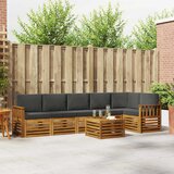  Set vanjskih sofa 7 kom. Prirodna i antracit Poliester | shoptok.hr