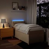  Okvir kreveta s oprugama i madrac krem 80x200 cm od tkanine | shoptok.hr
