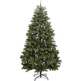 vidaXL Umjetno božićno drvce S LED lampica Zelena 270 cm PVC i metal | shoptok.hr