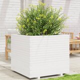 Maison Chic Vrtno cvetlično korito - Cvetlični Lonec belo 80x80x72 cm trdna borovina, (21788903) | Shoptok.si