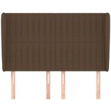 Vzglavje z ušesi temno rjavo 147x23x118/128 cm blago, (20936008) | Shoptok.si