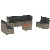  9-dijelni set vrtnih sofa od poliratana s jastucima sivi | shoptok.hr