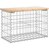  Vrtna klupa s gabionskim dizajnom 63x31,5x42cm masivna borovina | Eponuda.com