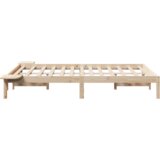 vidaXL Posteljni okvir z nočnimi omaricami Rjava 135 x 190 cm Rjava | Shoptok.si