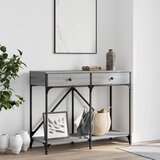 Maison Chic Konzolna mizica - miza ob steni siva sonoma 100x39x78,5 cm inženirski les, (21785867) | Shoptok.si