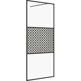 Pregrada za tuš s prozornim ESG steklom 80x195 cm črna, (20683889) | Shoptok.si