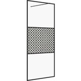 Pregrada za tuširanje s prozirnim staklom ESG 80 x 195 cm crna | shoptok.hr