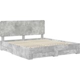  Okvir za krevet s uzglavljem Betonski sivi 180 x 200 cm | shoptok.hr